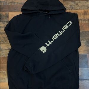 Carhartt Dark Hoodie with Sleeve Logo